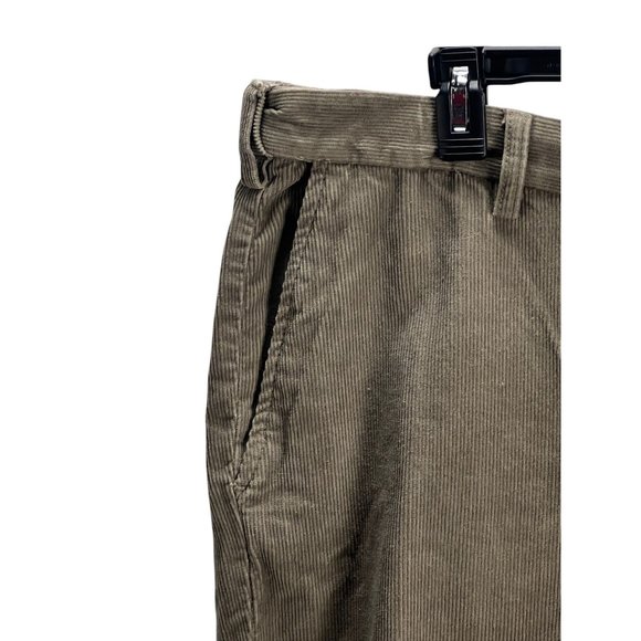Croft & Barrow Mens 40x30 Classic Corduroy Flat Front Pants Cotton Tan  Retro - Picture 9 of 16